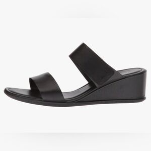 ECCO Women's Black Shape 35 Wedge 2-Strap Slide Sandal | Sz EU 40 US 9-9.5 - NWT